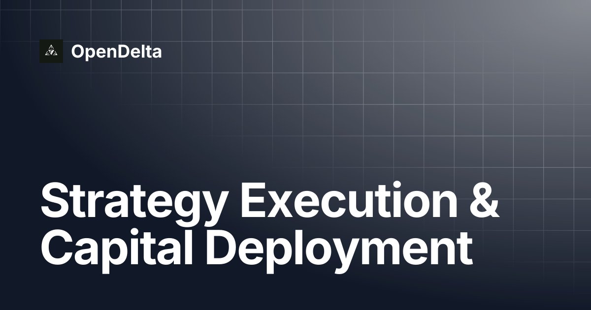 Strategy Execution & Capital Deployment | OpenDelta